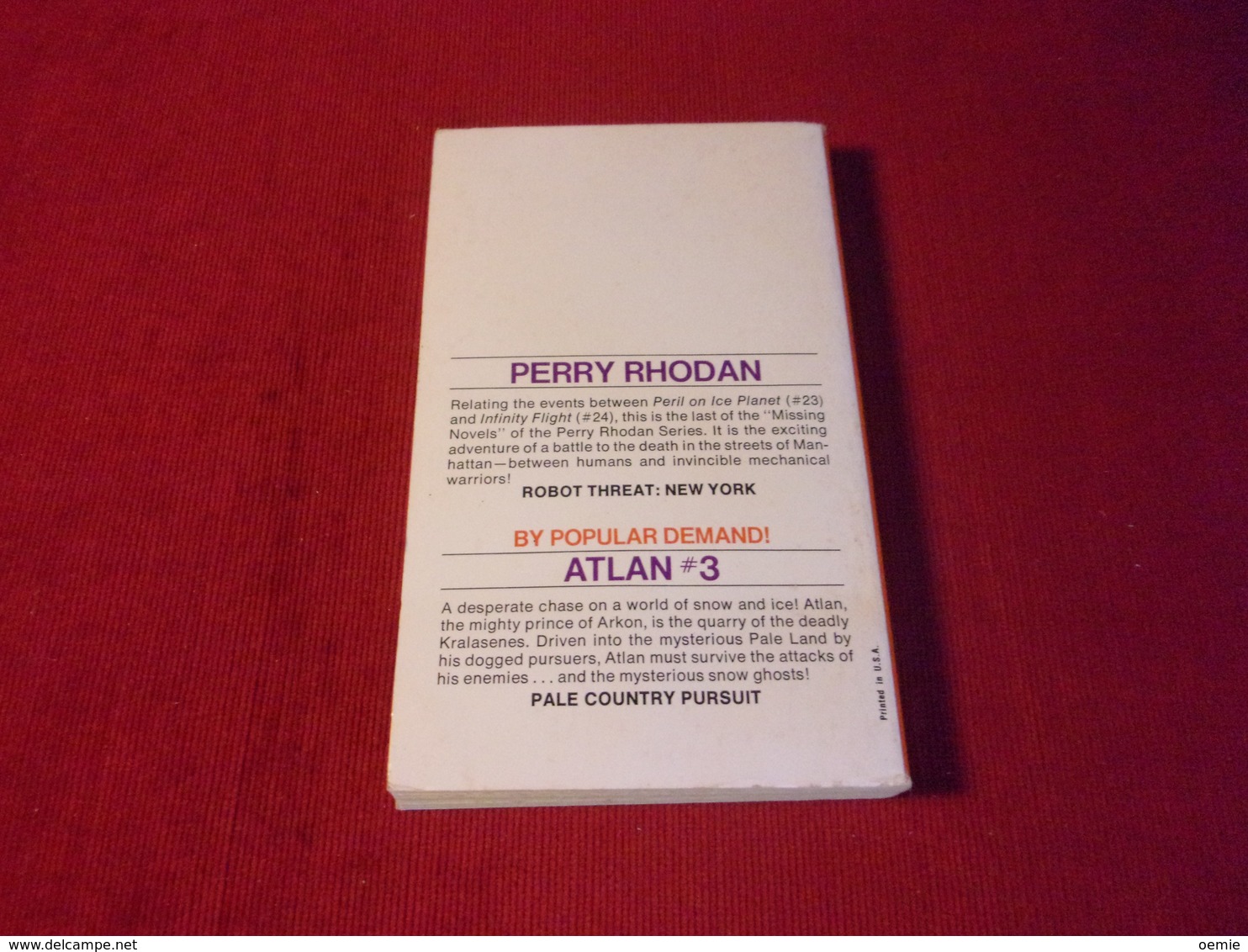 PERRY RHODAN N°   175    ATLAN 3  ROBOT THREAT : NEW YORK - Ciencia Ficción