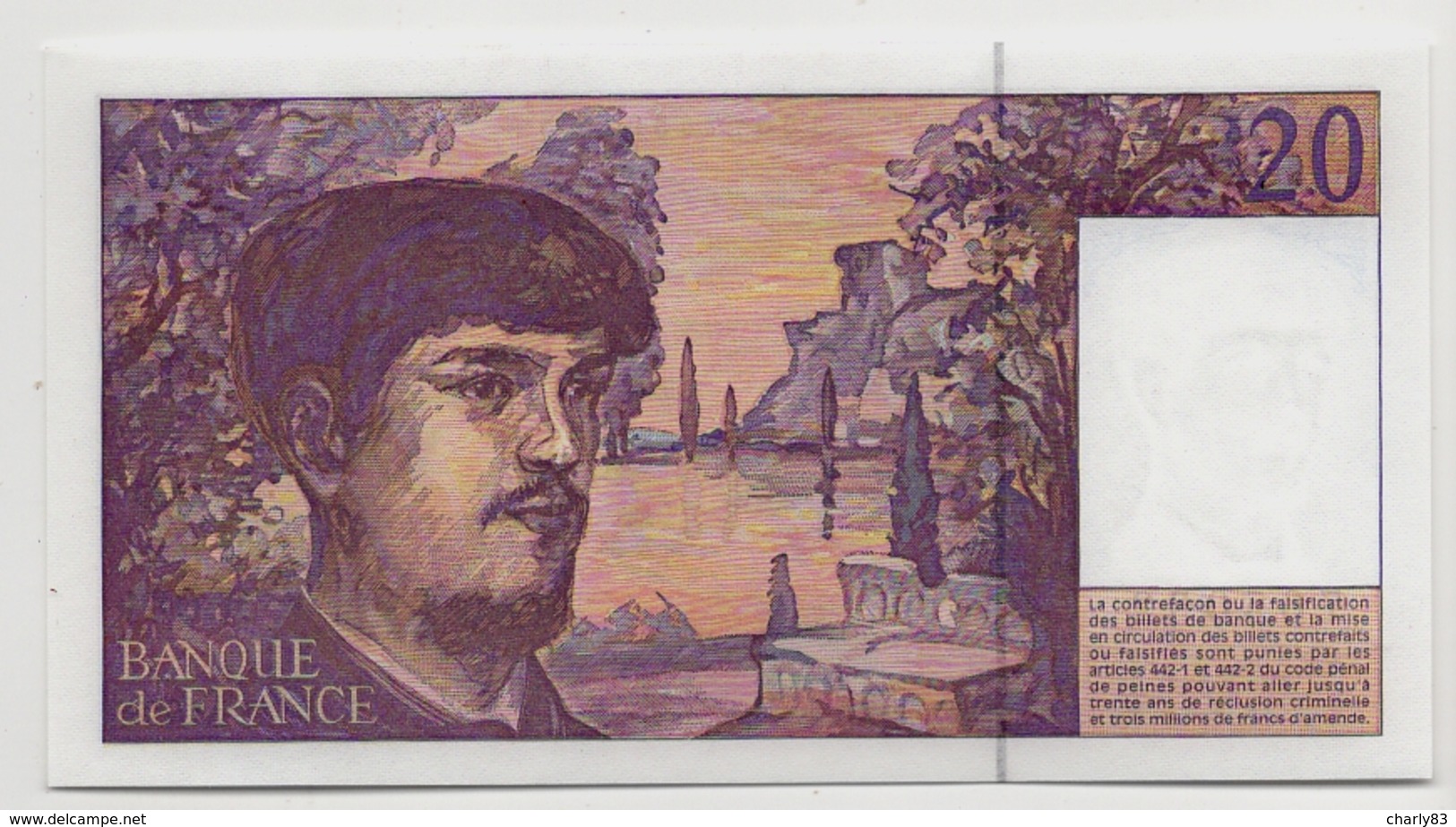 1 BILLET  DE  20 FRS    DEBUSSY  N110 - 20 F 1980-1997 ''Debussy''