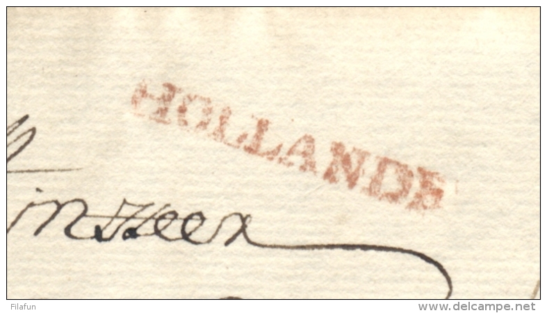 Nederland - 1758 - HOLLANDE Stempel Op Complete Vouwbrief Van Rotterdam Naar Bruxelles - ...-1852 Vorläufer