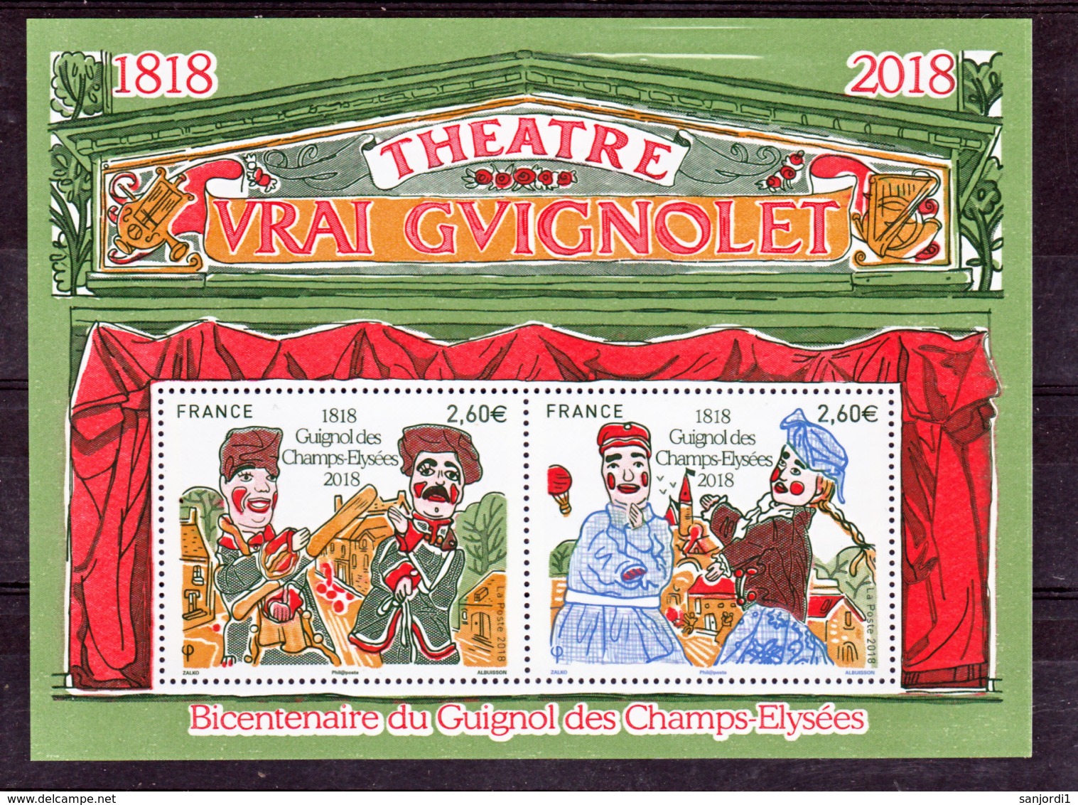 France 5216 2018 Théatre Le Vrai Guignolet Guignol Des Champs Elysées F Neuf TB ** MNH Sin Charnela Prix De La Poste 5.2 - Nuovi