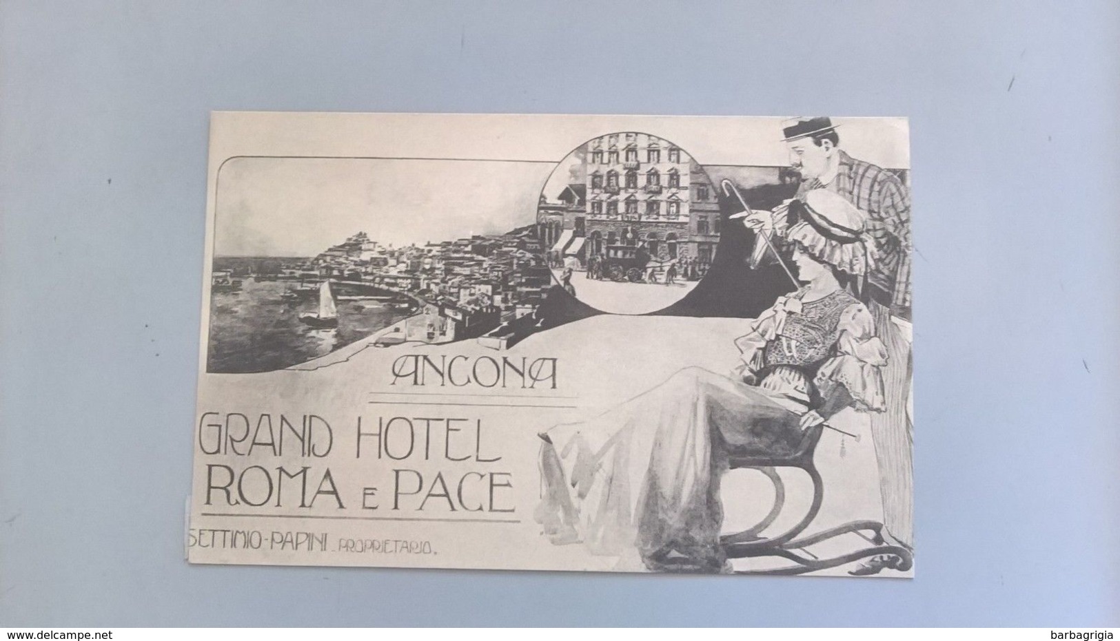 CARTOLINA ANCONA - GRAND HOTEL ROMA E PACE - Ancona