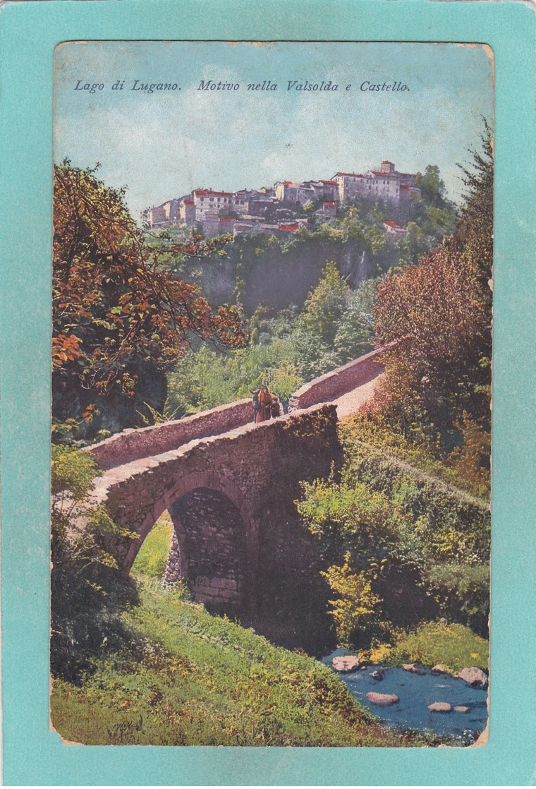 Old Postcard Of Motivo Nella Valsolda E Castello.Lake Lugano.Switzerland,N36. - Vals