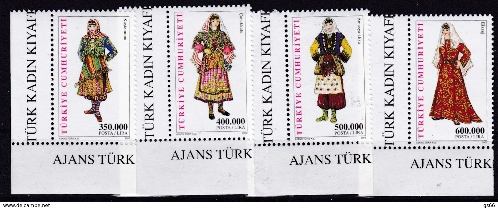 Türkei, 2002, 3297/00, Frauentrachten, MNH ** - Neufs