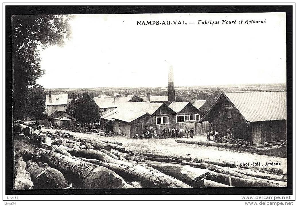 CPA ANCIENNE FRANCE- NAMPS-AU-VAL (80)- FABRIQUE "TOURÉ ET RETROURNÉ"- TRES GROS PLAN AVEC ANIMATION- - Autres & Non Classés