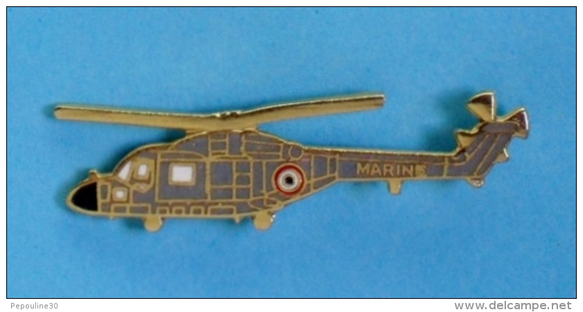 1 PIN'S  //  ** HÉLICOPTÈRE ** WESTLAND LYNX HAS / MARINE NATIONALE FRANÇAISE ** . (GF Groupe F.I.A) - à VIS - Army