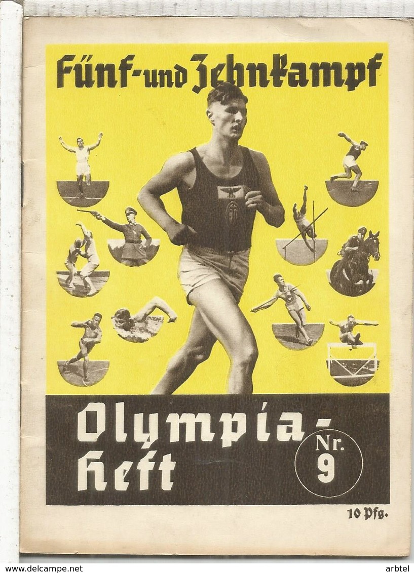 OLYMPIA HEFT 9 - FÜNF UND ZEHNKAMPF VERY GOOD CONDITION - Otros & Sin Clasificación