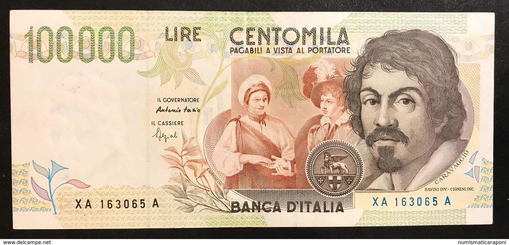 100000 Lire Caravaggio II° Tipo Serie Sostitutiva XA....A 1994 Q.spl Lotto.1906 - 10000 Lire