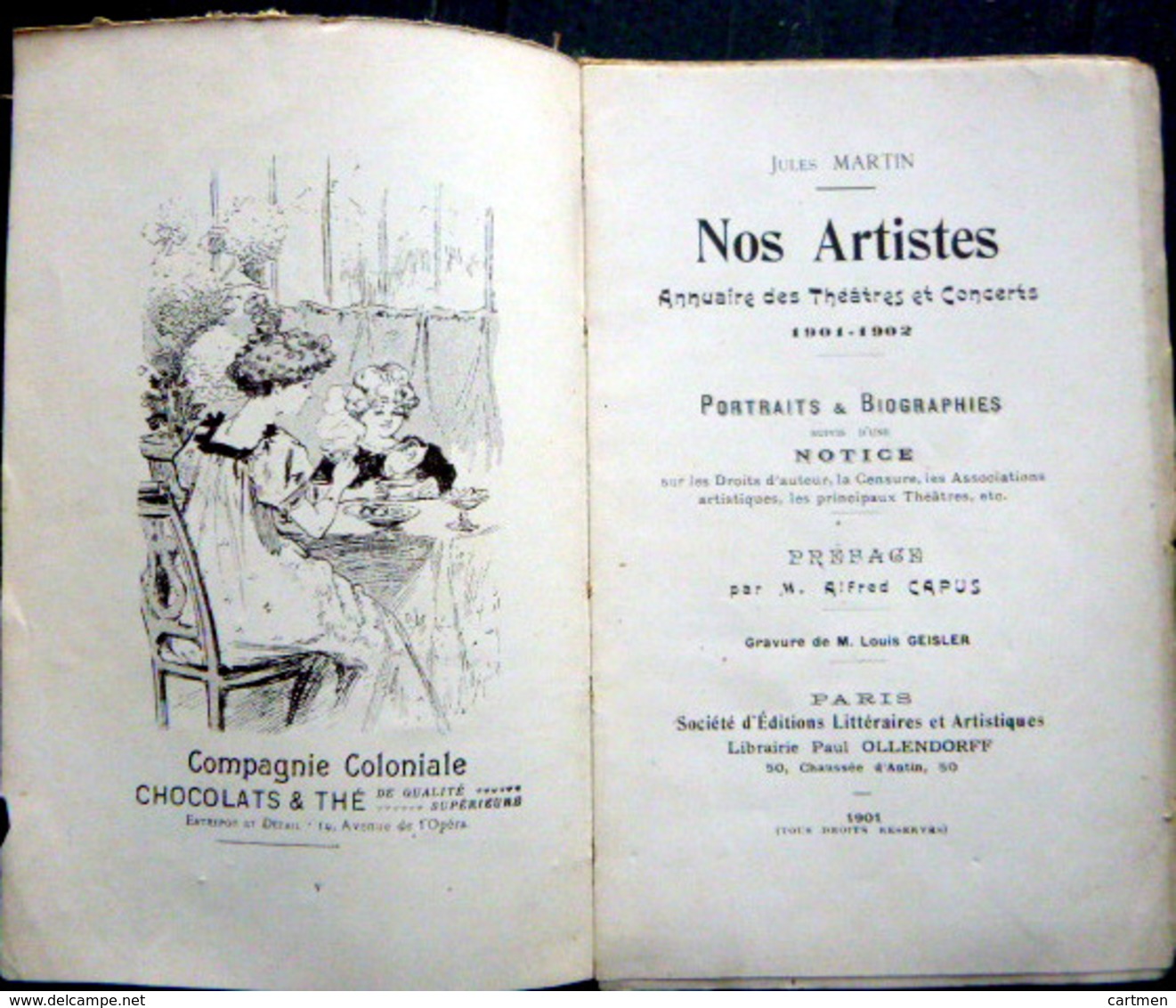 MUCHA SPECTACLE  THEATRES ET CONCERTS NOS ARTISTES ANNUAIRE AVEC PORTRAITS ET BIOGRAPHIES DES VEDETTES 1901 - 1901-1940