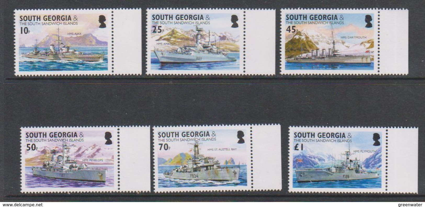 South Georgia 2002 Royal Navy 6v (+margin) ** Mnh (39456) - Zuid-Georgia