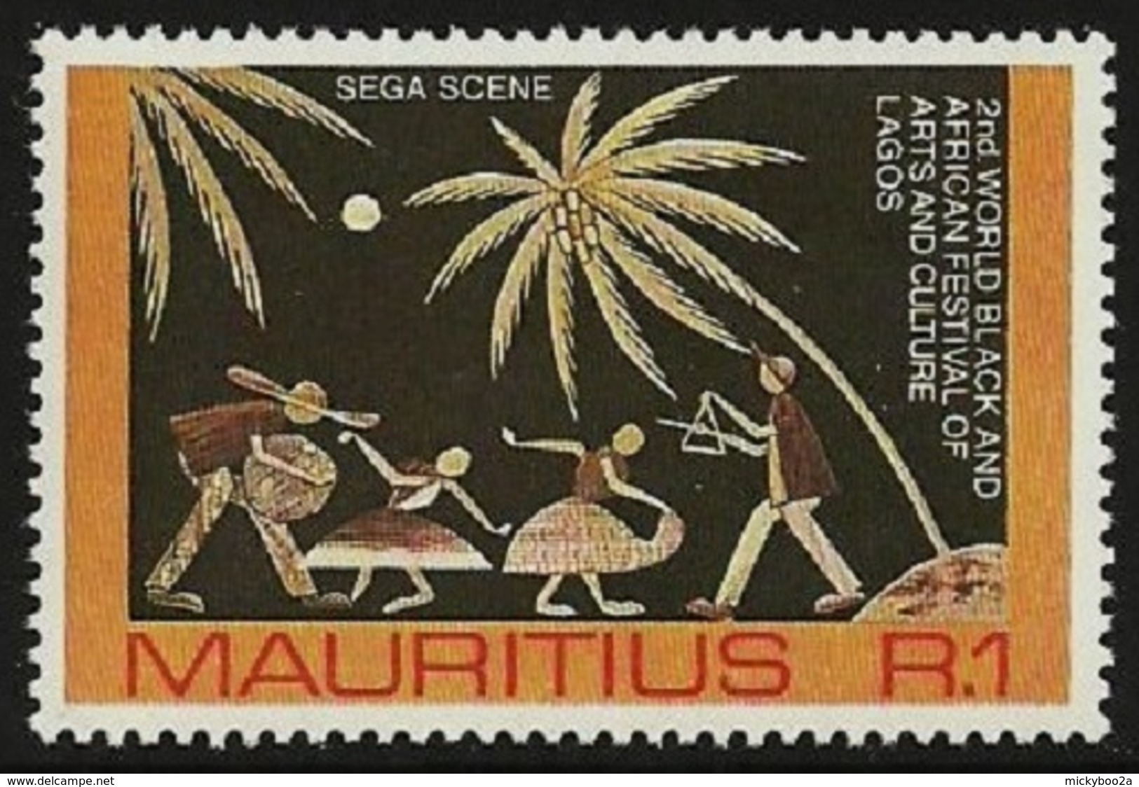 MAURITIUS 1977 WORLD BLACK & AFRICAN ARTS FESTIVAL MUSIC DANCE SET MNH - Mauritius (1968-...)