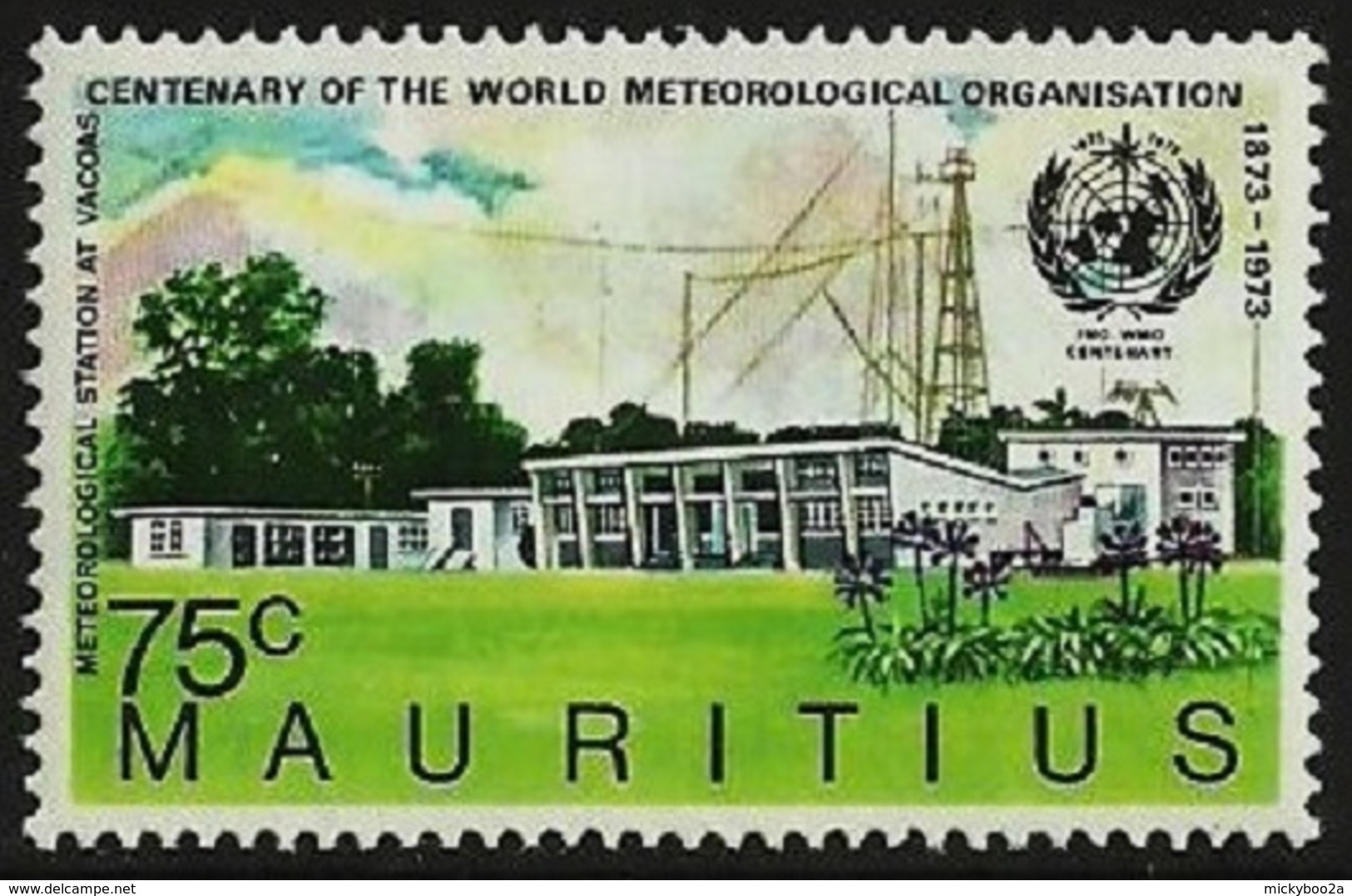 MAURITIUS 1973 IMO WMO WEATHER METEOROLOGICAL ORGANISATION CENTENARY SET MNH - Mauritius (1968-...)