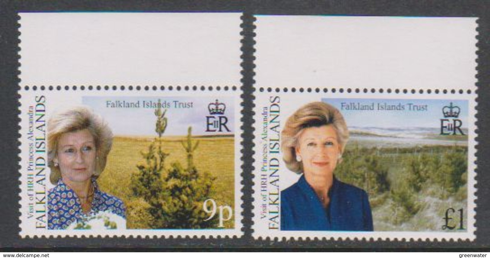 Falkland Islands 2000 Royal Visit / Princess Alexandra 2v (+margin) ** Mnh (39457) - Falklandeilanden