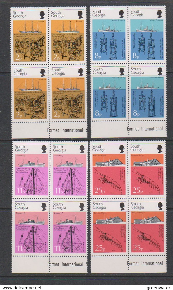 South Georgia 1976 Discovery / Marine Life 4v Bl Of 4  ** Mnh (39458C) - Zuid-Georgia