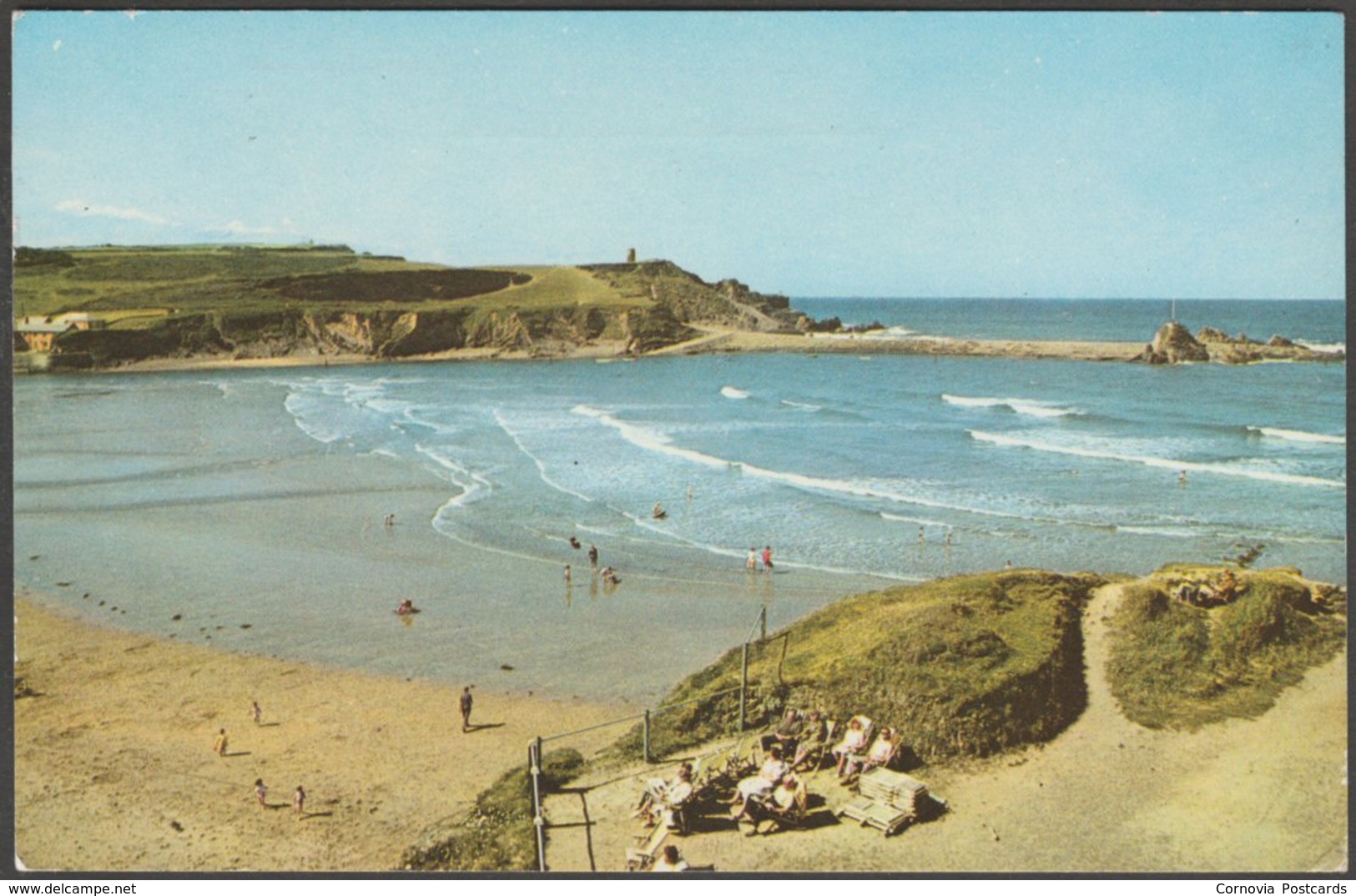 Compass Point And Summerleaze Beach, Bude, Cornwall, 1969 - Jarrold Postcard - Other & Unclassified