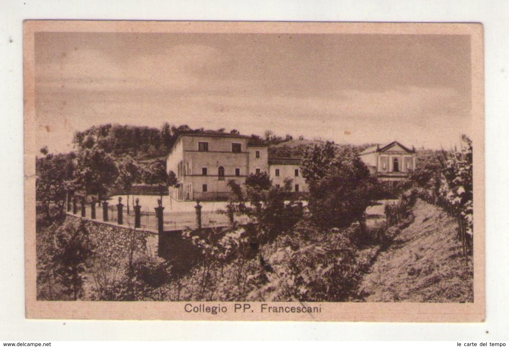 Cartolina Collegio "PP. Francescani" Soliera Apuana (Massa Carrara). Corso Preparatorio Scuola Media, Ginnasio. 1952 - Carrara