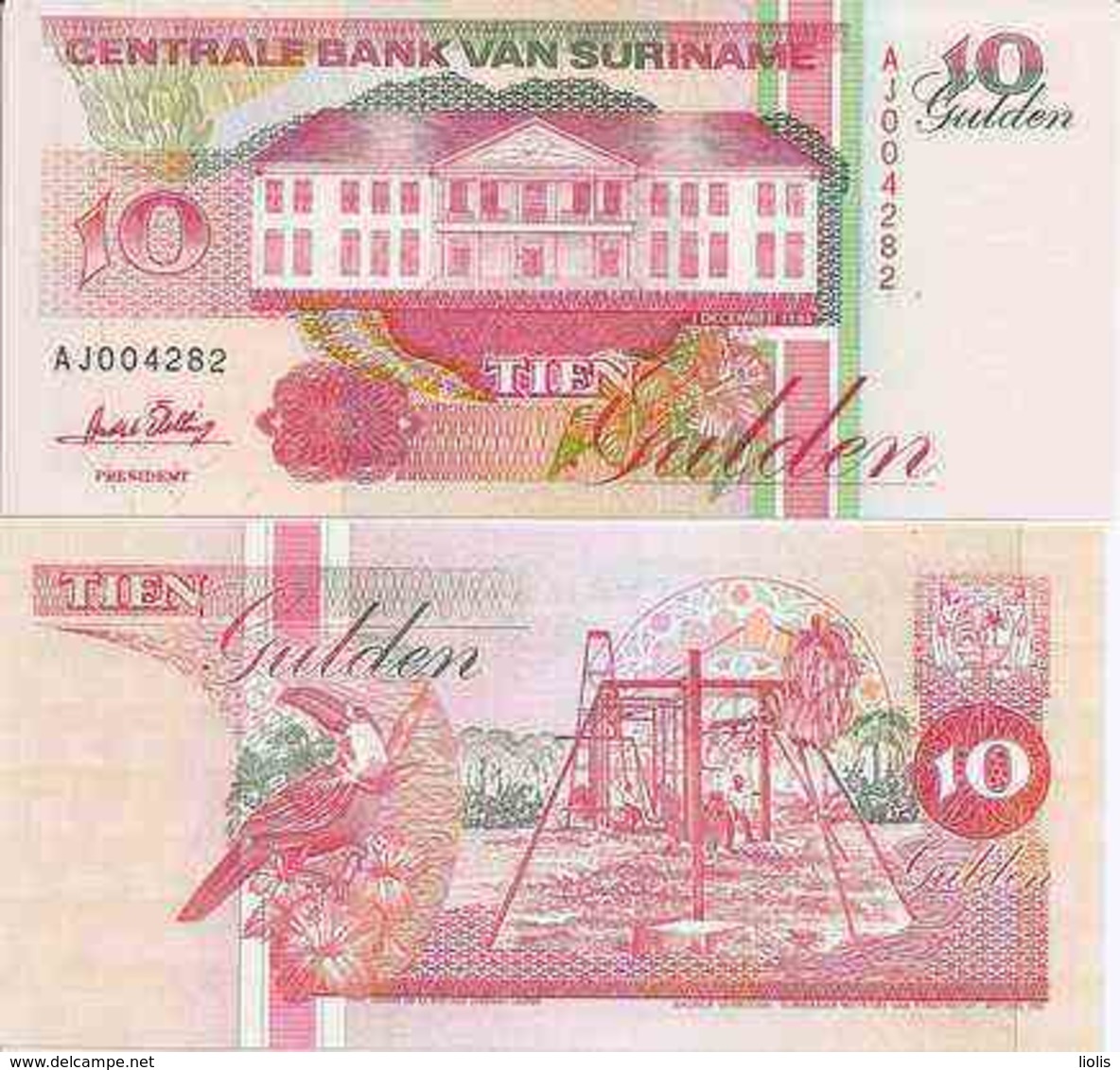 Suriman  P-137  10 Gulden 1996   UNC - Suriname