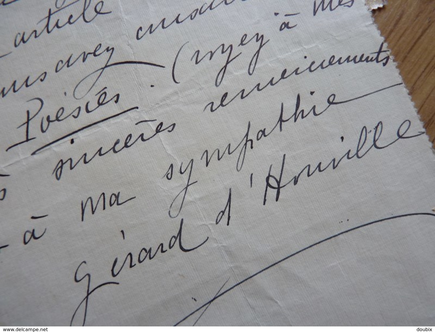 Marie De HEREDIA (1875-1963) Poétesse Romancière. GERARD D'HOUVILLE. Autographe à Ernest Gaubert - Autres & Non Classés