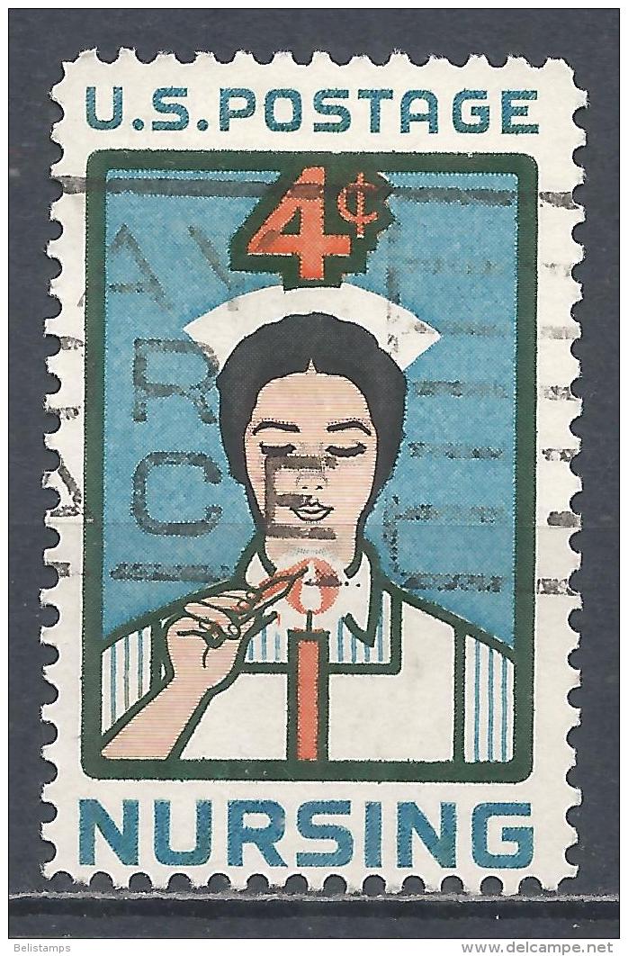 United States 1961. Scott #1190 (U) Nurse, Candle * - Oblitérés