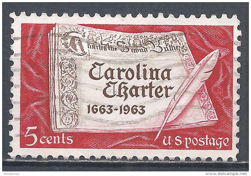 United States 1963. Scott #1230 (U) Carolina Charter * - Oblitérés