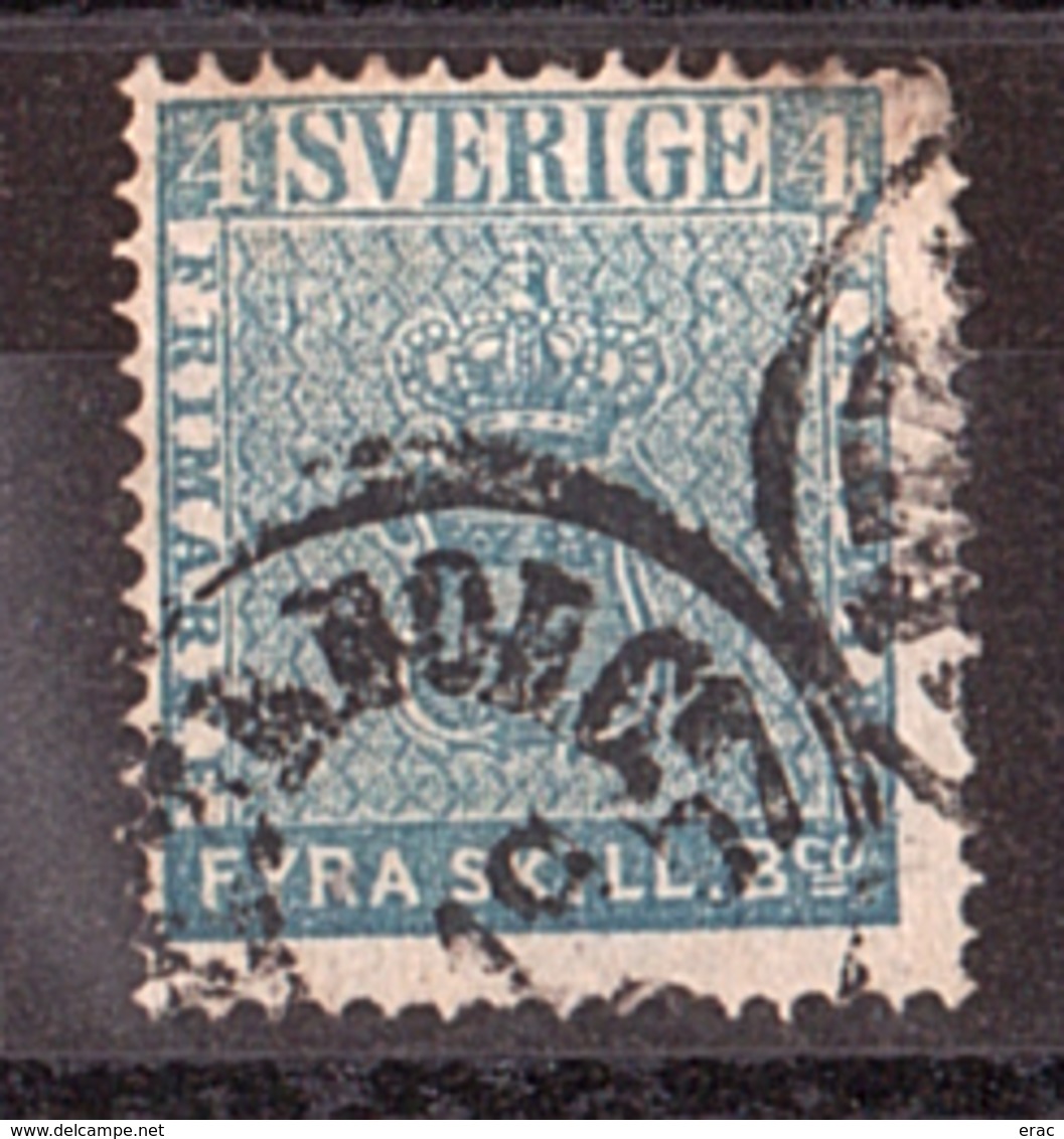 Suède - 1855 - N° 2 - Cote 100 - Oblitérés