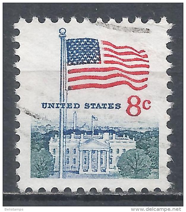United States 1971. Scott #1338F (U) Flag And White House * - Oblitérés
