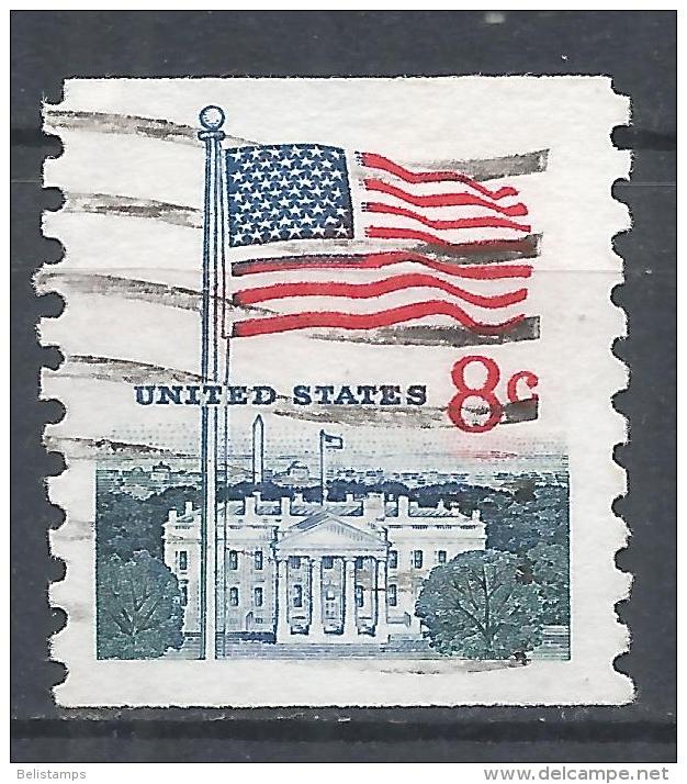 United States 1971. Scott #1338G (U) Flag And White House * - Oblitérés