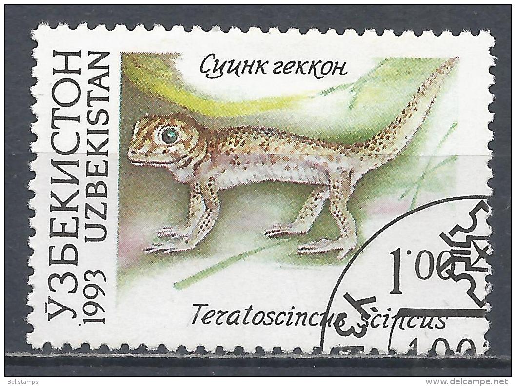 Uzberkistan 1993. Scott #7 (U) Animal, Teratoscincus Scincus, Wonder Gegko * - Ouzbékistan