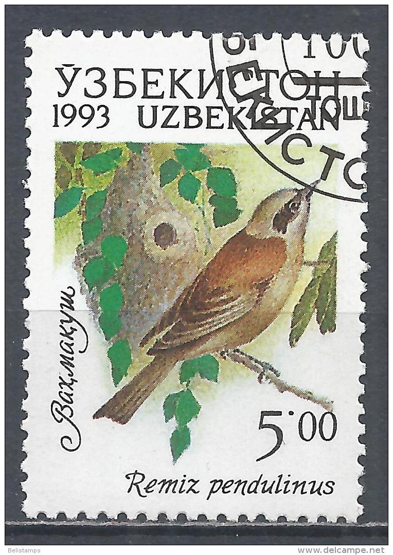 Uzberkistan 1993. Scott #11 (U) Fauna, Remiz Pendulinus, Bird * - Uzbekistan