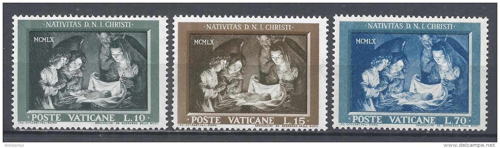 Vatican City 1960. Scott #292-4 (M) Holy Family, By Gerard Van Honthorst * Complet Set - Ungebraucht