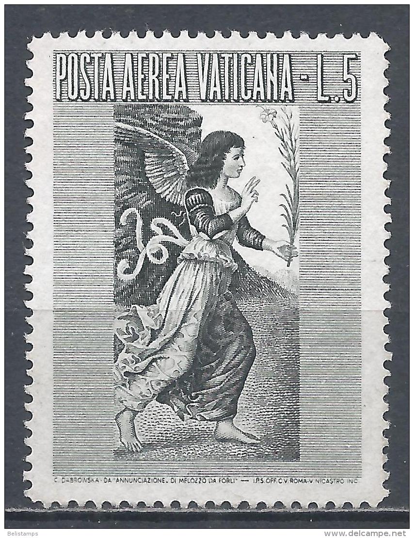 Vatican City 1956. Scott #C24 (M) Archangel Gabriel By Melozzo Da Forli * - Poste Aérienne