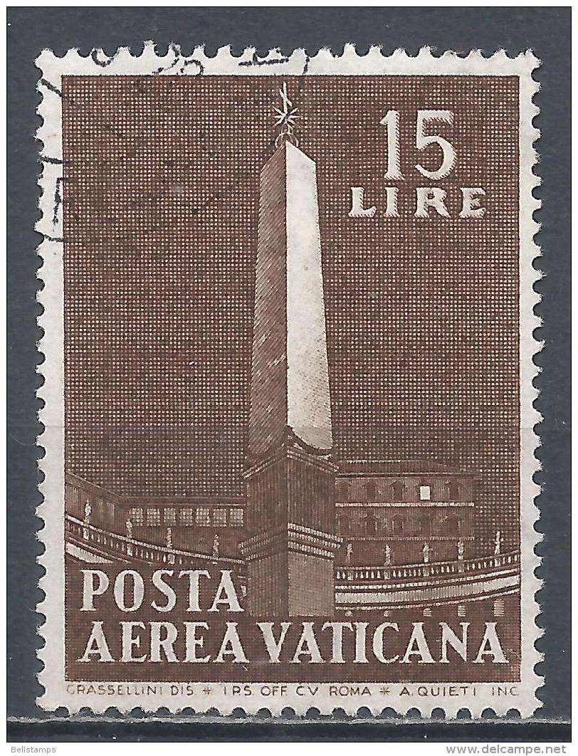 Vatican City 1959. Scott #C37 (U) Obelisk Of  St. Peter * - Poste Aérienne