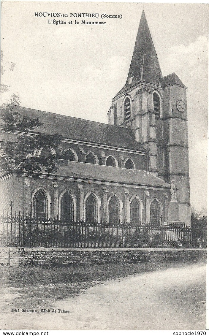 SOMME - 80 - NOUVIONEN PONTHIEU - Eglise Et Monument - Nouvion