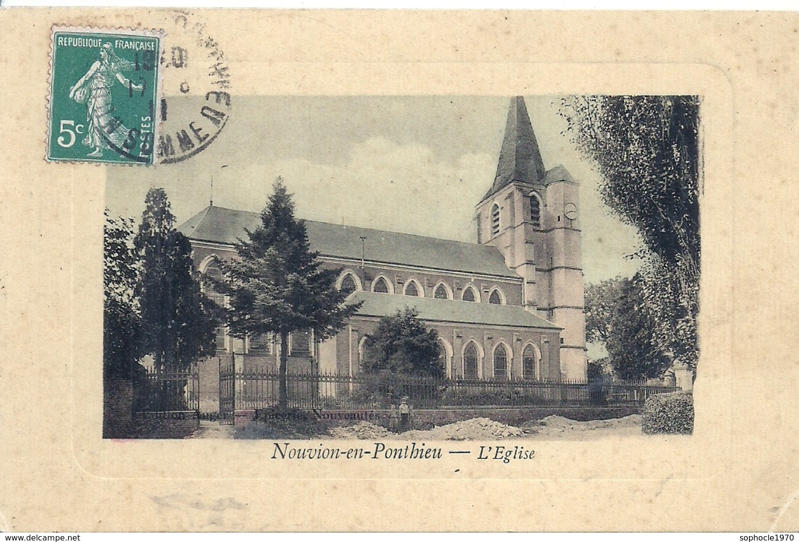 SOMME - 80 - NOUVIONEN PONTHIEU - L'église - Colorisée - Nouvion