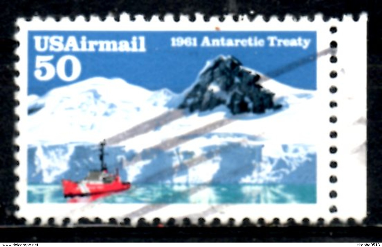 USA. PA 123 Oblitéré De 1991. Traité Sur L'Antarctique. - Traité Sur L'Antarctique