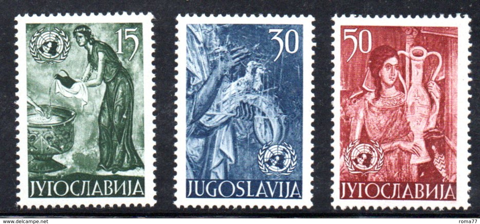 YUG76D - YUGOSLAVIA 1953,  Unificato N. 627/629   Nuovi  ***  ONU - Nuovi