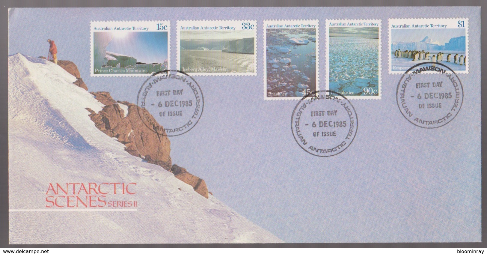 1985 Australia AAT Australian Antarctic Scenes Series 11 MAWSON Base Cancel FDC - FDC