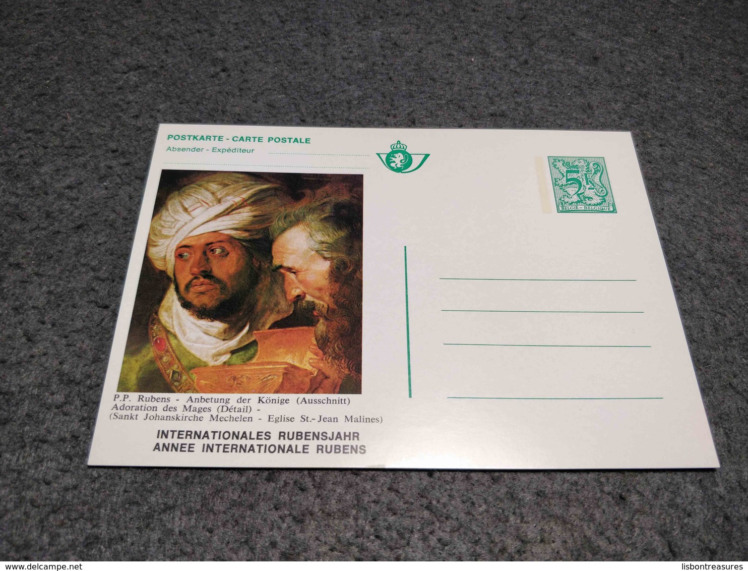 BELGIUM LOT X 5 STATIONERY CARDS RUBENS PAINTINGS UNUSED F - Illustrated Postcards (1971-2014) [BK]