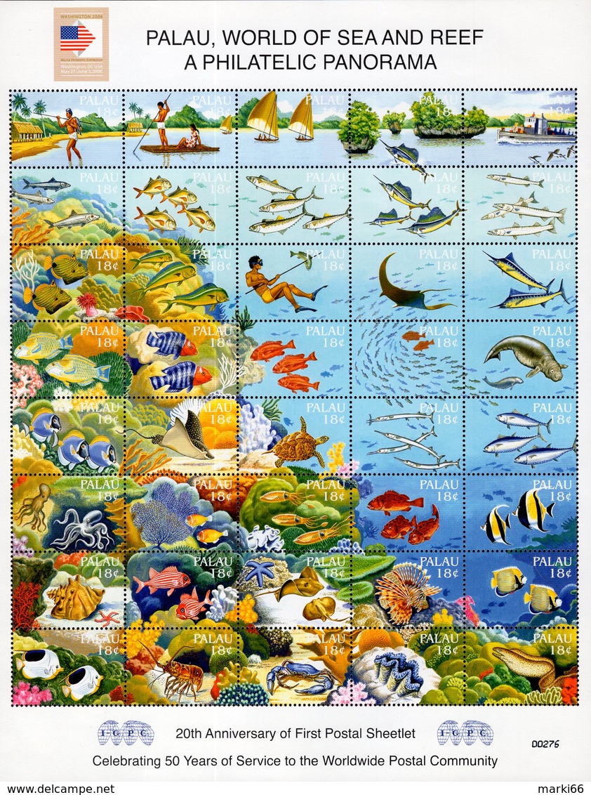 Palau - 2006 - World Of Sea And Reefs - Washington 2006 World Philatelic Exhibition - Mint Souvenir Sheet - Palau