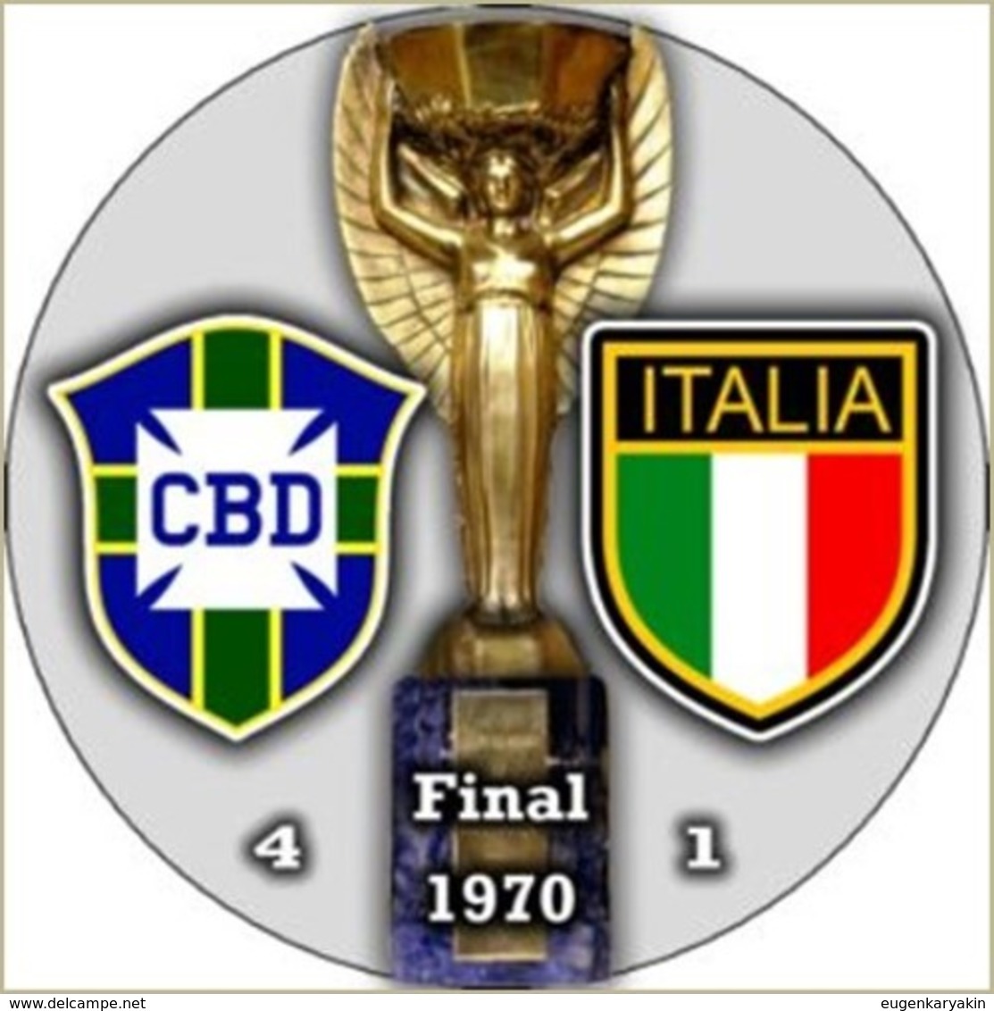 PIN FIFA WORLD CUP FINAL 1970 BRAZIL Vs ITALY - Fútbol