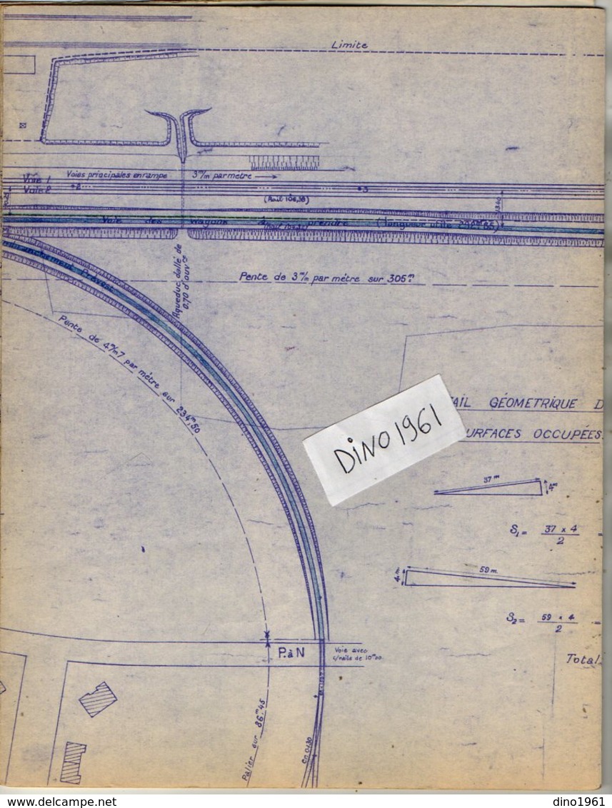 VP12.732 PARIS - Plan De 1959  Entre La S.N.C.F Ligne De VIERZON à SAINCAIZE & La Précision & La Carroserie De Levallois - Chemin De Fer