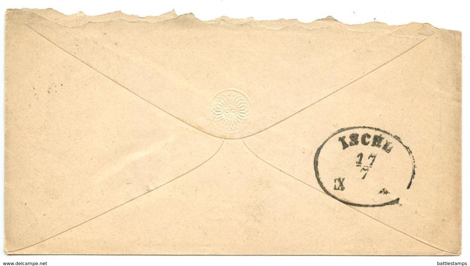 Austria 19th C. 5kr Josef Postal Envelope Radgastein To Ischl - Covers