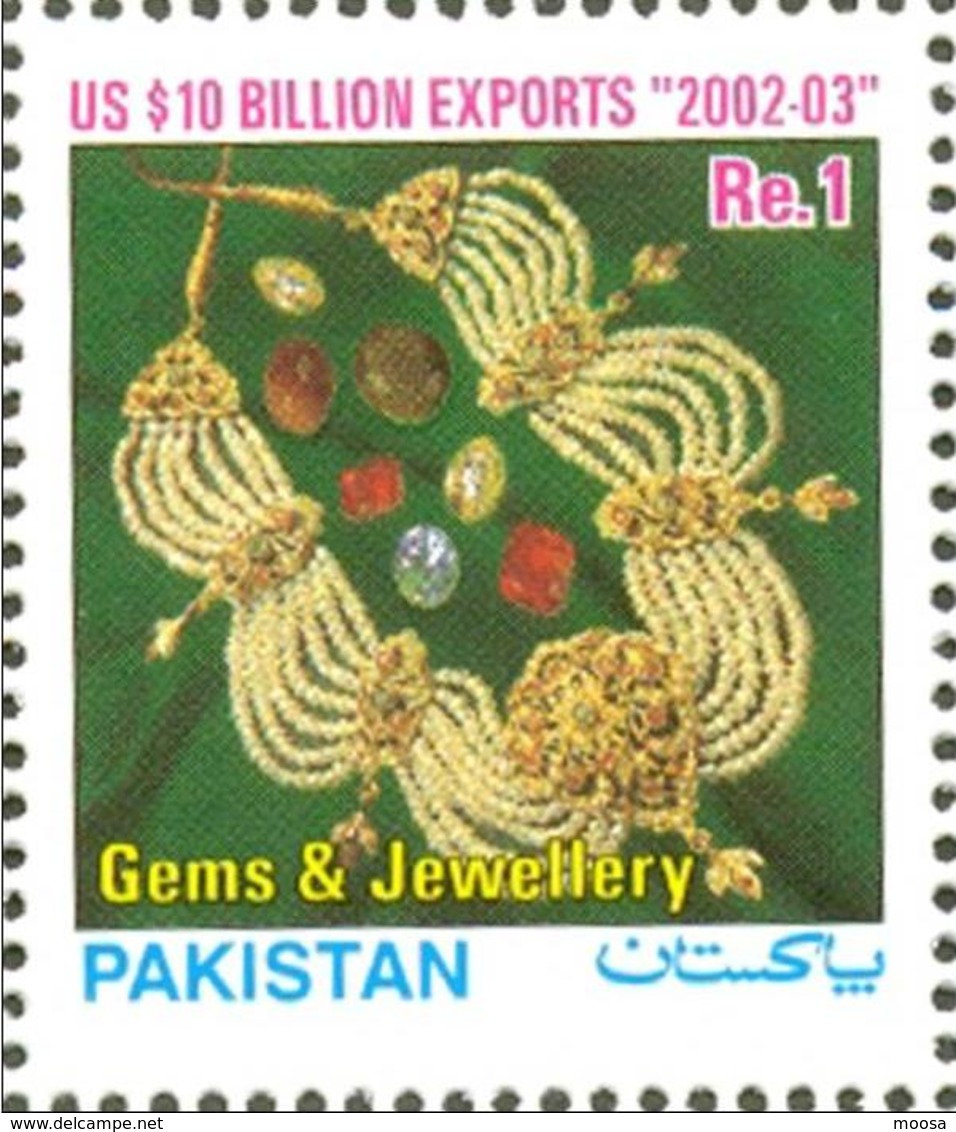 GEMS AND JEWELLERY, FASHION, PAKISTAN EXPORTS, R1, MNH 2003 - Zonder Classificatie