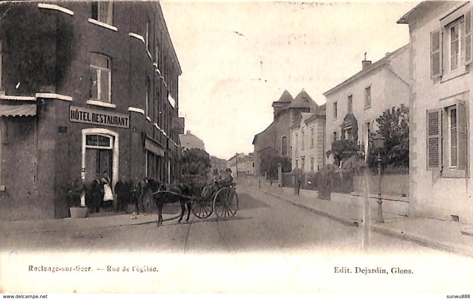 Roclenge Sur Geer - Rue De L'Eglise (animée, Hôtel Restaurant Café, Edit Dejardin, Précurseur) - Bassenge