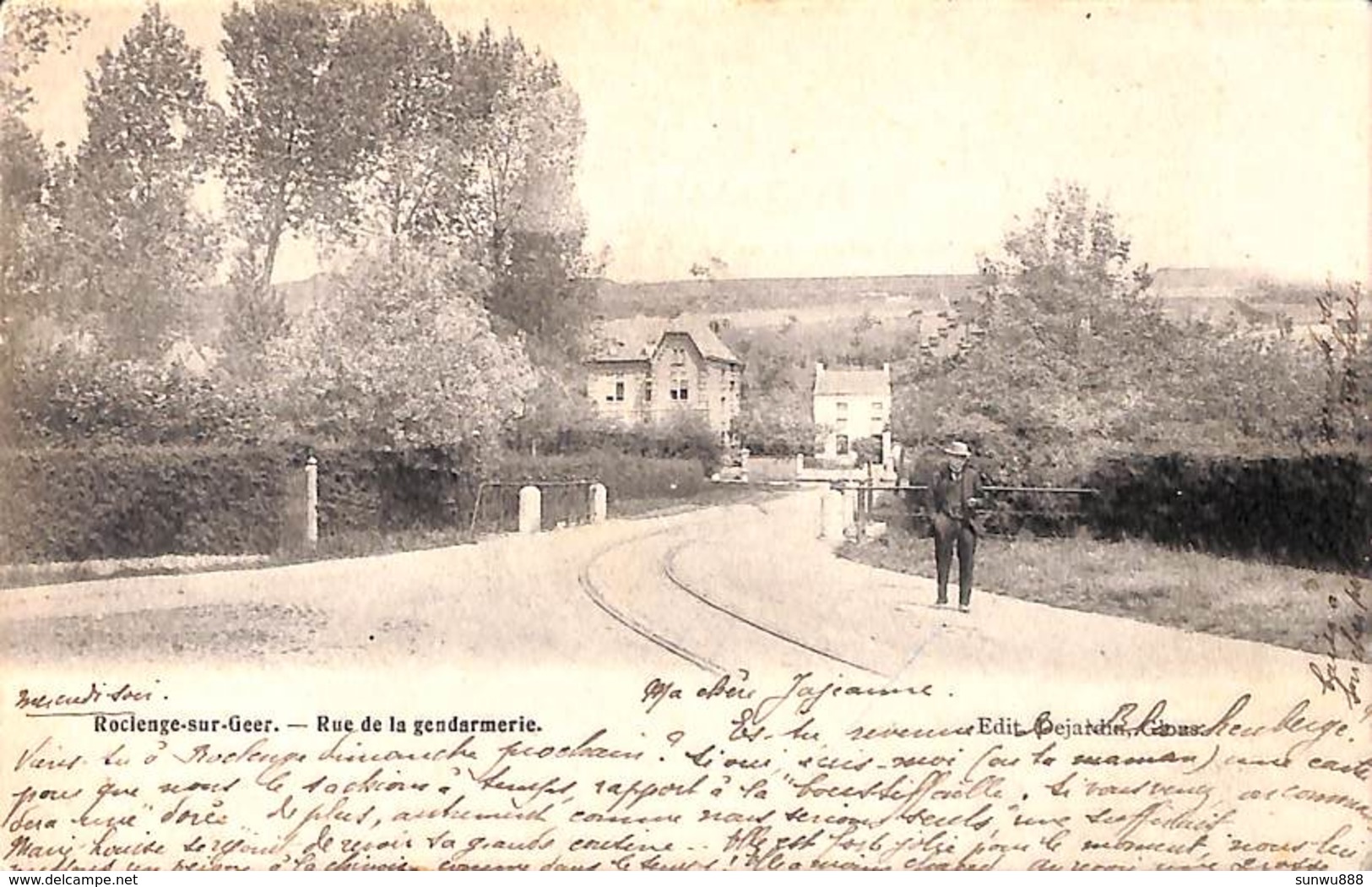 Roclenge Sur Geer - Rue De La Gendarmerie (animée, Edit Dejardin, 1903) - Bassenge