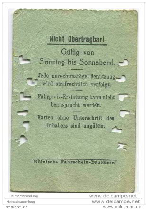 Schöneiche Kalkberge - Schöneicher Und Kalkberger Strassenbahn - Wochenkarte - Zwischen Rüdersdorf Und Friedrichshagen - Europe