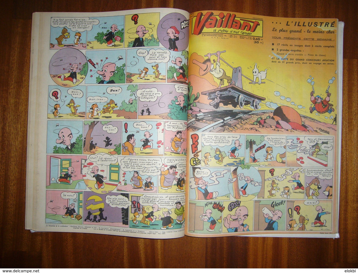 Album Vaillant n°2 [Série n°3] Revues n°772 à 884 incluses de l'année 1960 -Voir description détaillée