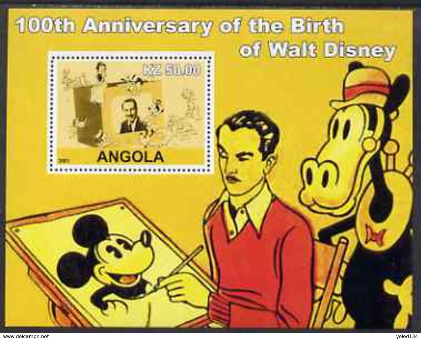 06  ; DISNEY ;  ANGOLA ;  100th An.WALT DISNEY - Viñetas De Fantasía