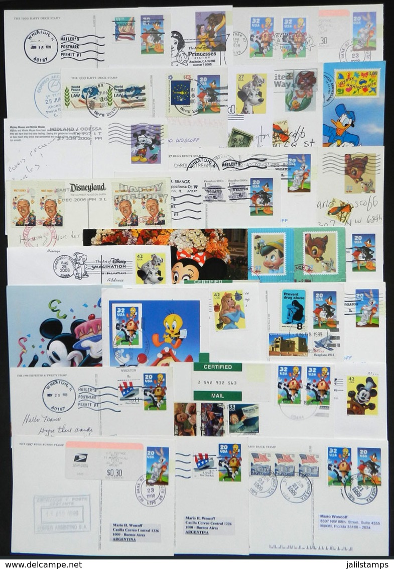 1 TOPIC DISNEY: Approximately 110 Covers And Cards Related To Topic Disney, With Frankings, Cancels, Varied Marks Or Ill - Disney