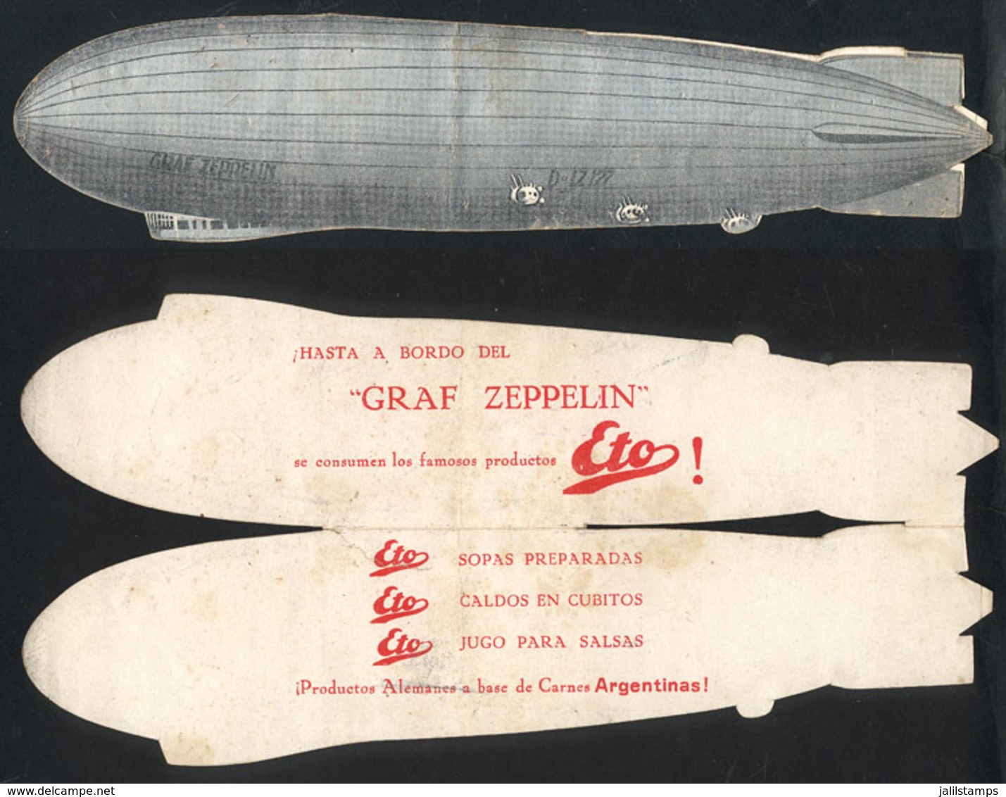 52 GERMANY: "Argentine Advertisement For ETO Products (soaps, And Juice For Sauces Prepared With Local Meat), Zeppelin-s - 1801-1900