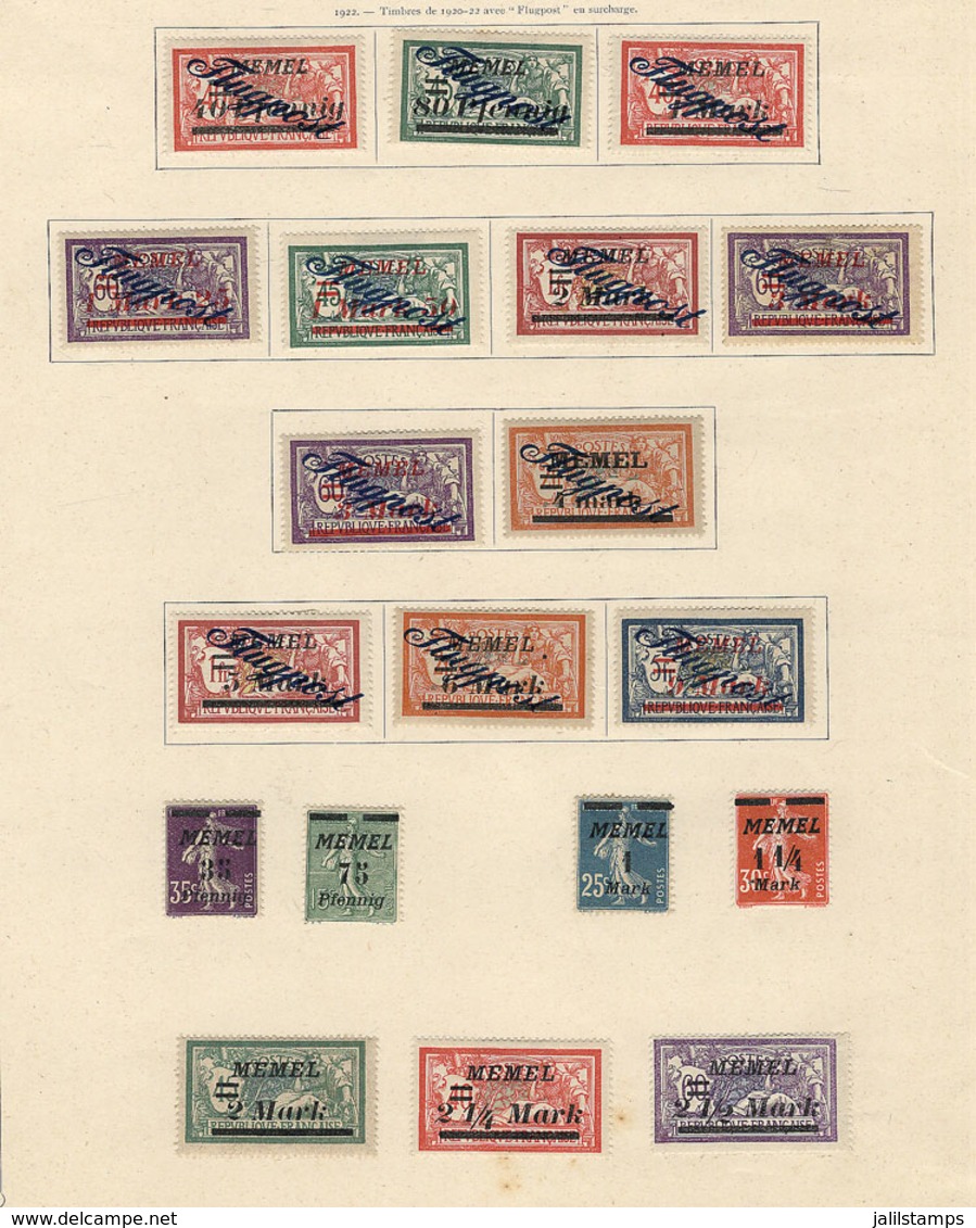 61 GERMANY - MEMEL: Old Collection On Pages, Mint Stamps With Gum Mounted With Hinges To The Pages (some, Given The Very - Verzamelingen